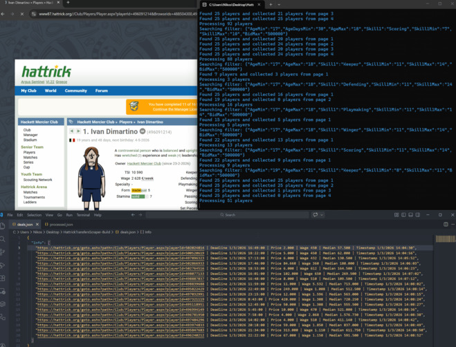 Hattrick.org scraper